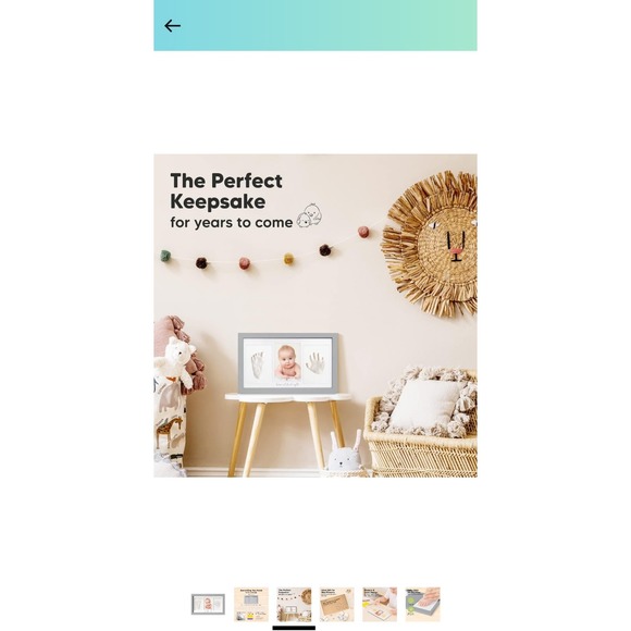 Baby Hand and Footprint Kit, Baby Footprint kit (Cloud Gray) - Picture 5 of 7